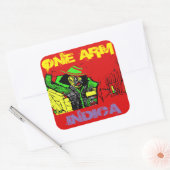 EÉN ARM INDICA VIERKANTE STICKER (Envelop)