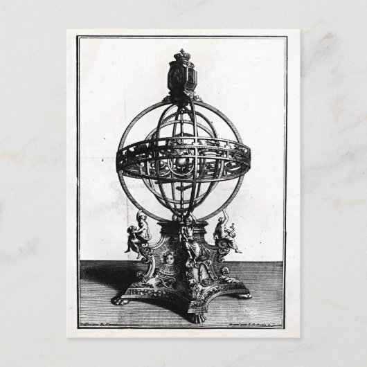 Een armillaire bol van het Copernicaanse systeem Briefkaart (Voorkant)