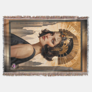 Een Art Deco Damsel AI Concept Art van Xzendor7 Deken