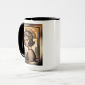 Een Art Deco Damsel AI Concept Art van Xzendor7 Mok (Voorkant links)