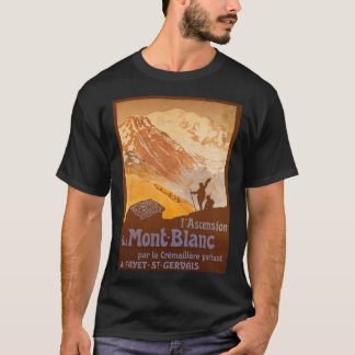 Een art deco poster voor alpine toerisme op Mt Bla T-shirt