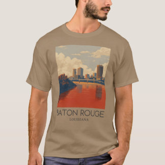 Een Art Travel Print van Baton Rouge 1 T-shirt
