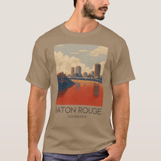 Een Art Travel Print van Baton Rouge 1 T-shirt (Voorkant)