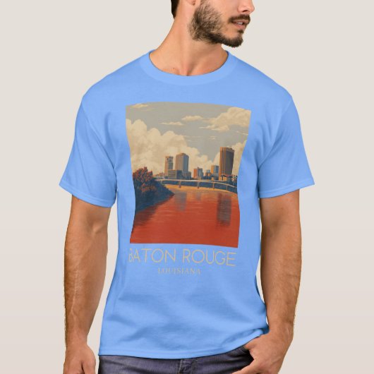 Een Art Travel Print van Baton Rouge 2 T-shirt (Voorkant)