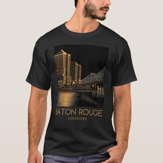 Een Art Travel Print van Baton Rouge 3 T-shirt (Voorkant)