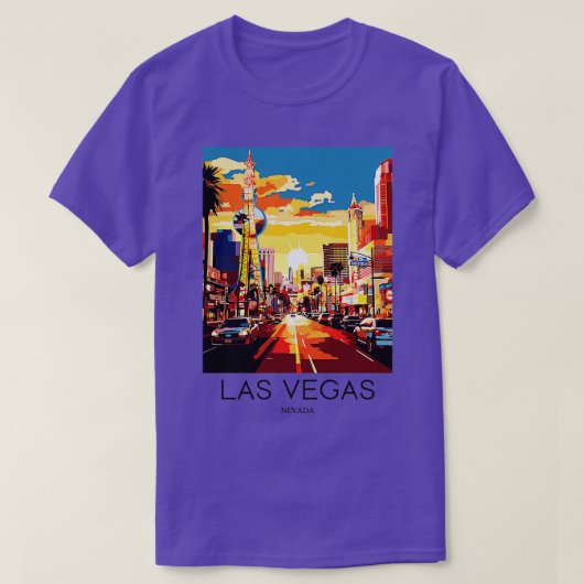 Een Art Travel Print van Las Vegas Nevada US 1 T-shirt (Design voorkant)