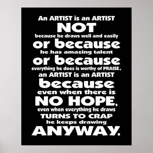 Een artiest is... Poster (Voorkant)