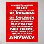 Een artiest is... Poster (Voorkant)