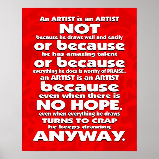 Een artiest is... Poster (Voorkant)