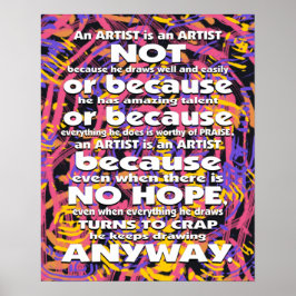 Een artiest is... poster