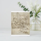 Een artilleriepark briefkaart (Staand voorkant)