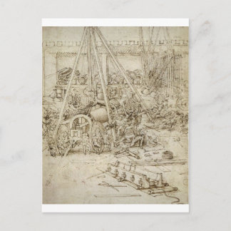 Een artilleriepark briefkaart