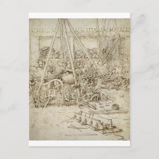 Een artilleriepark briefkaart (Voorkant)