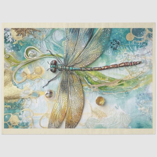 Een artistiek ontwerp van de Dragonfly-serie #13 Tissuepapier (Voorkant)