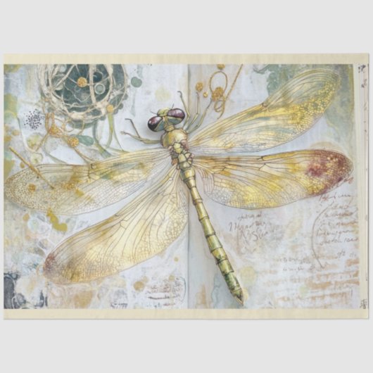 Een artistiek ontwerp van de Dragonfly Series #8 Tissuepapier (Voorkant)