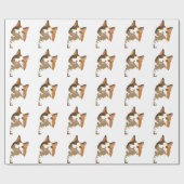 Een artistiek portret van de groene Eyed Calico Ca Cadeaupapier (Vlak)