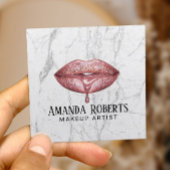 Een artistiek Roos met gouden druppels marmer Vierkante Visitekaartje