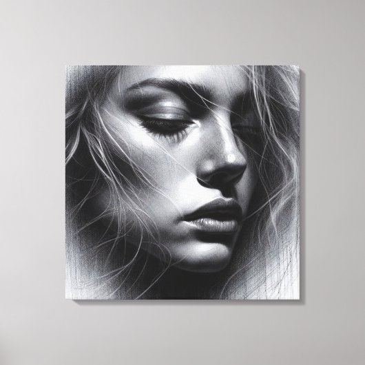 Een artistiek samenspel van licht en donker canvas afdruk (Voorkant)