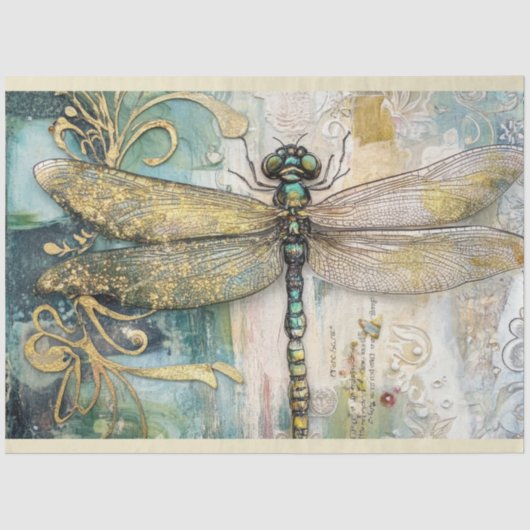 Een artistieke Dragonfly Series Design #5 Tissuepapier (Voorkant)