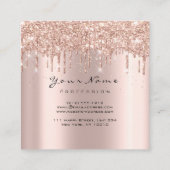 Een artistieke Event Planner Glitter Spark Event1 Vierkante Visitekaartje (Achterkant)