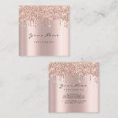 Een artistieke Event Planner Glitter Spark Event1 Vierkante Visitekaartje (Voorkant / Achterkant)