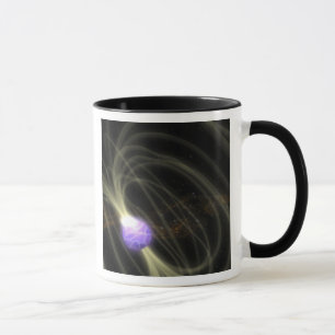 Een artistieke opvatting van de SGR 1806-20 magnet Mok