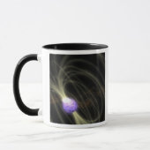 Een artistieke opvatting van de SGR 1806-20 magnet Mok (Links)