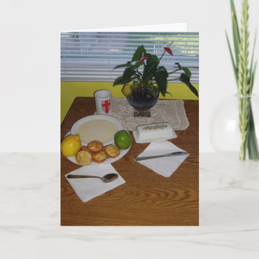 "Een Artist's Breakfast" Verjaardag Kaart (Voorkant)