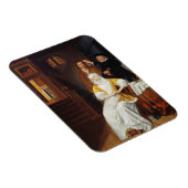 Een arts die een jongedame in een slaapkamer bezoe magneet (Rechterzijde)