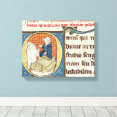 Een arts die een patiënt onderzoekt canvas afdruk (Insitu (Houten vloer))