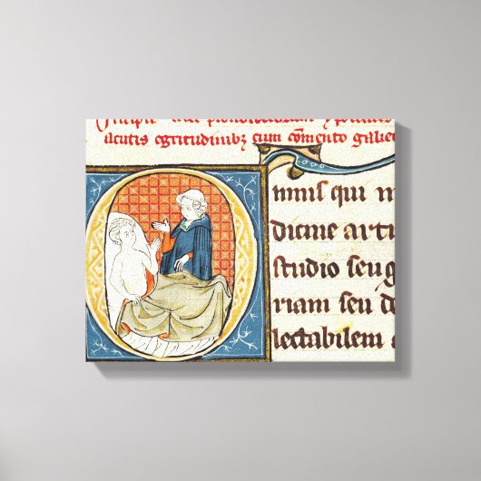 Een arts die een patiënt onderzoekt canvas afdruk (Voorkant)