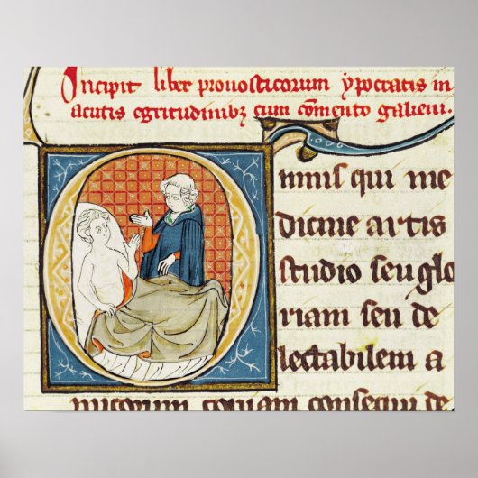 Een arts die een patiënt onderzoekt poster (Voorkant)