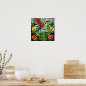 Een Artsy Tropical Rainforest Scene Poster (Keuken)