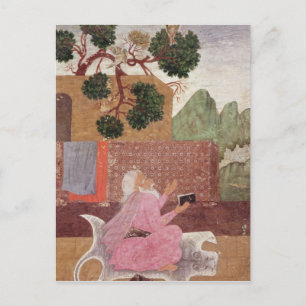 Een ascetiek op een tigerskin briefkaart