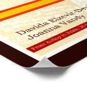 Een  asemisch alfabet in zwarte vorm poster (Hoek)