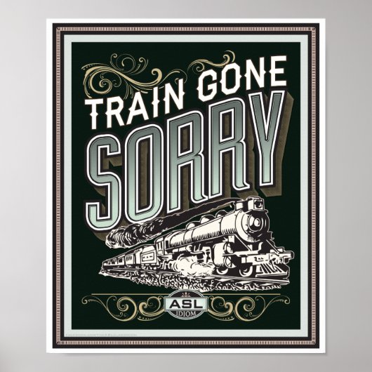 Een ASL idiom vintage poster (Voorkant)