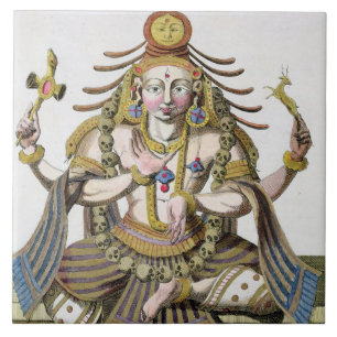 Een aspect van Shiva, van 'Voyage aux Indes et a l Tegeltje