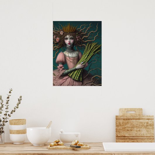 Een aspergefee poster (Keuken)