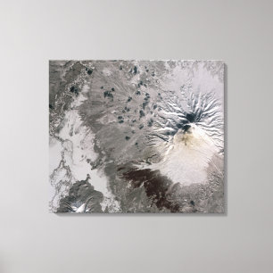 Een asrijke pluim stijgt canvas afdruk