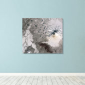 Een asrijke pluim stijgt canvas afdruk (Insitu (Houten vloer))