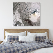 Een asrijke pluim stijgt canvas afdruk (Insitu (Slaapkamer))