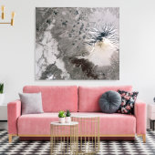 Een asrijke pluim stijgt canvas afdruk (Insitu (Woonkamer))