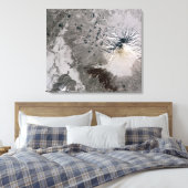 Een asrijke pluim stijgt canvas afdruk (Insitu (Slaapkamer))