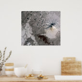 Een asrijke pluim stijgt poster (Keuken)