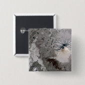 Een asrijke pluim stijgt vierkante button 5,1 cm (Voorkant /achterkant)