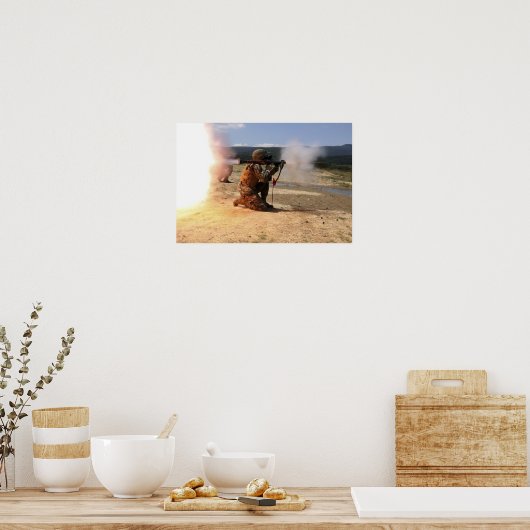 Een assaultman vuurt een Rocket Propted Grenade Poster (Keuken)