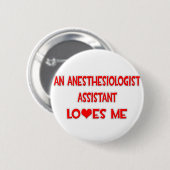 Een assistent anesthesist houdt van me ronde button 5,7 cm (Voorkant /achterkant)