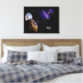 Een asteroïde-mijnmissie canvas afdruk (Insitu (Slaapkamer))