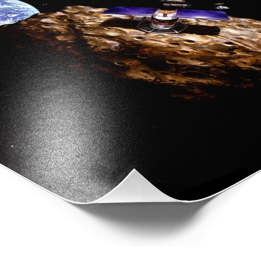 Een asteroïde-mijnmissie foto afdruk (Hoek)