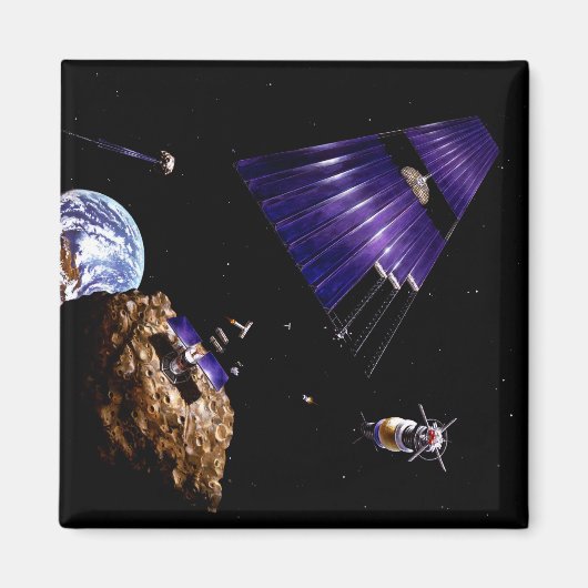 Een asteroïde-mijnmissie magneet (Voorkant)